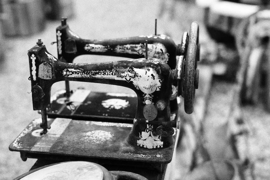 A sewing machine 